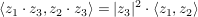 $ \langle z_1\cdot{}z_3,z_2\cdot{}z_3\rangle=|z_3|^2\cdot{}\langle z_1,z_2\rangle $ $ \langle z_1\cdot{}z_3,z_2\cdot{}z_3\rangle=|z_3|^2\cdot{}\langle z_1,z_2\rangle $